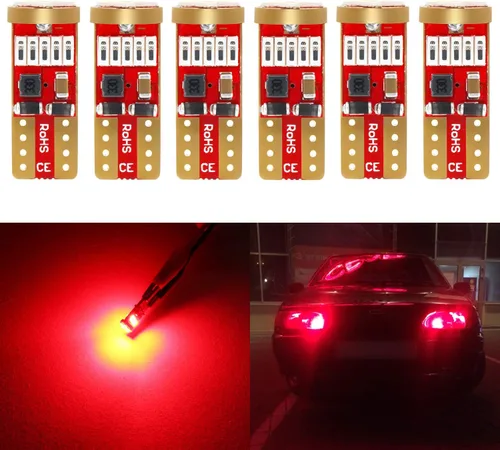 Miniatura 16 de PHINLION Bombillas LED de 500 lúmenes, 194 bombillas LED de 6000 K, color blanco, superbrillante, 168 2825 W5W T10, cuña LED de repuesto