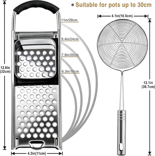 Miniatura 2 de Spaetzle Maker - Prensa de acero inoxidable con colador, fabricante de sppaetzle alemán de primera calidad con mango cómodo, herramienta tradicional