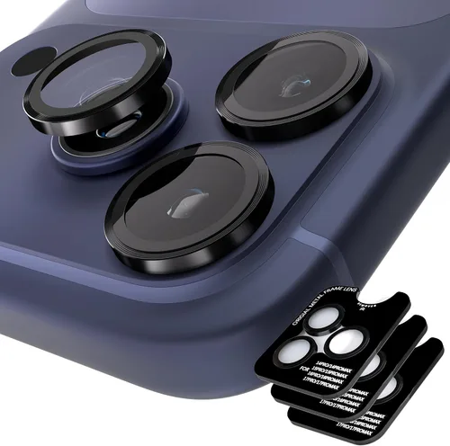 Miniatura 39 de Orzero Protector de lente de cámara compatible con Samsung Galaxy S25, bandeja de instalación de un solo paso, cubierta de vidrio con anillo