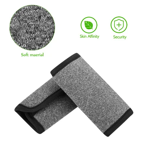 Miniatura 4 de Accmor Fundas de correa de asiento de automóvil para bebés y niños, fundas de correa de asiento de automóvil, almohadillas de hombro, fundas de Gris