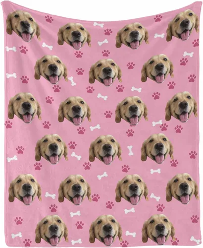 Miniatura 28 de Manta personalizada con foto de perro, mantas con imagen personalizada para amantes de los perros, manta personalizada para regalos con mis propias