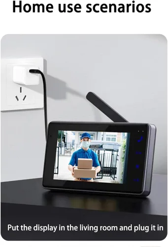 Miniatura 6 de TKMARS Timbre de puerta inalámbrico sin suscripción, video timbre de puerta, intercomunicador en tiempo real y bidireccional, video 1080P, ángulo