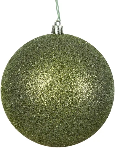 Miniatura 8 de Vickerman Adorno de bola de Navidad inastillable con acabado de lentejuelas con tapa perforada, 6 por bolsa, 4 pulgadas, color negro