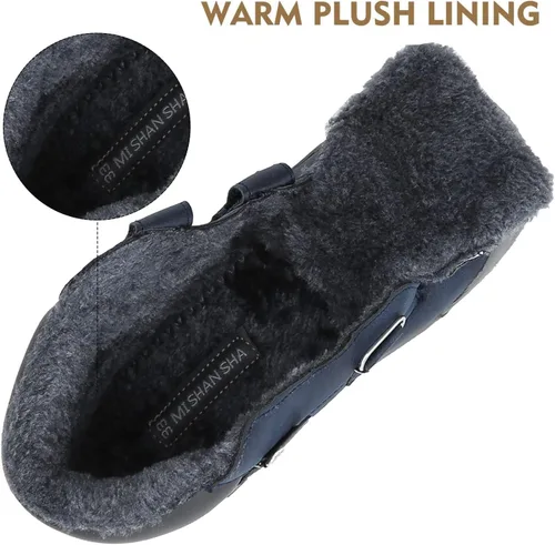 Miniatura 3 de Mishansha - Botas de senderismo para niños y niñas, longitud hasta el tobillo, resistentes al agua, antigolpes, antideslizantes, atléticas, para uso