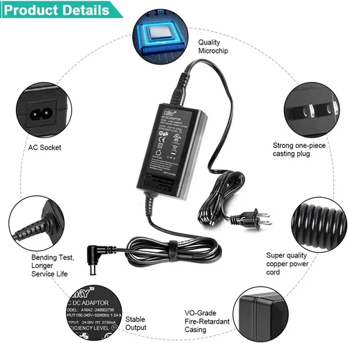 Miniatura 4 de HKY Cargador de CA de 24V para Samsung HW-J355 HW-J370 HW-J450 HW-J550 HW-J551 HW-JM37 HW-JM47 HW-J8500 Barra de sonido HW-K551 HW-K550 HW-K450