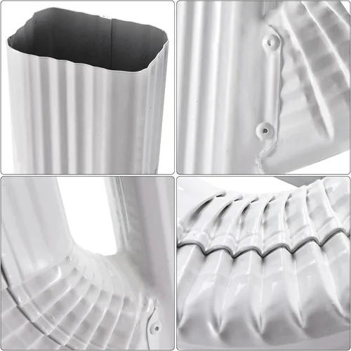 Miniatura 5 de VYH Downspout Gutter Y Conector Izquierdo 2x3 Vertical Alto Brillo Blanco