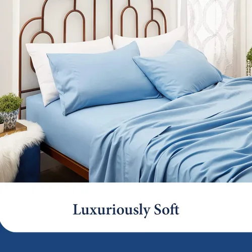 Miniatura 2 de Cosy House Collection Juego de 2 fundas de almohada de rayón de alta calidad derivado de bambú, ropa de cama ultrasuave, refrescante y transpirable