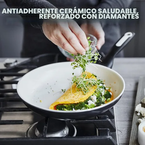 Miniatura 2 de GreenPan Rio Healthy Ceramic - Sartén antiadherente de 10 pulgadas, sin PFAS, apta para lavavajillas, color negro