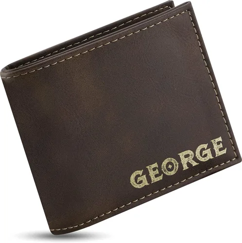 Carteras personalizadas para hombres, 6 colores y 19 opciones de fuente, billetera de cuero grabada personalizada, regalos para el marido, regalos