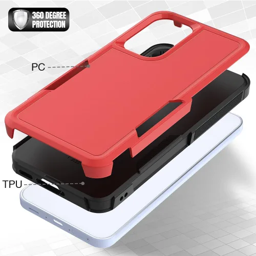 Miniatura 49 de Jeylly Compatible con Samsung Galaxy A22 5G Funda, Funda Samsung A22 5G con 2pcs protectores de pantalla de vidrio templado