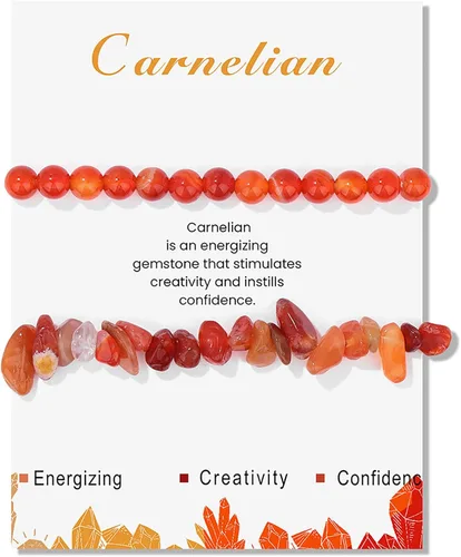 Pulseras de cristal curativo para mujer, 2 pulseras de piedra natural de 0.236 pulgadas, pulseras elásticas de cuentas de cristal hechas a mano,