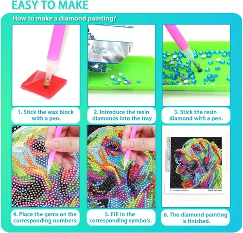 Miniatura 6 de UiSdfuy Kits de arte de diamantes para niños, artes y manualidades de 8, 9, 10, 11 y 12 años, arte de diamantes para niños, arte de gemas paquete