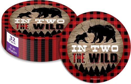 Miniatura 14 de Tree Lumberjack Outdoor - Juego de suministros para fiesta de cumpleaños, platos, servilletas, tazas, vajilla para 16