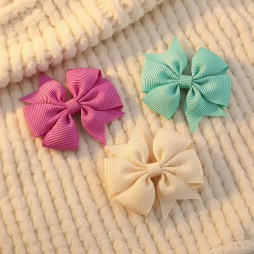 Miniatura 6 de 60 piezas de broches para el pelo con lazos para bebés: broches de 2 pulgadas totalmente forrados para bebés y niñas (30 pares)
