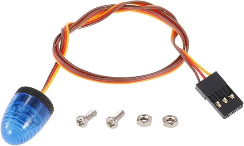 Miniatura 18 de 2 luces LED ultra brillantes de policía, lámpara estroboscópica de flash giratorio, 5 modos para 1/8 1/10 1/14 RC coche extinción de incendios