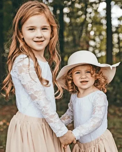 Miniatura 6 de Bailey's Blossoms Leotardo de encaje de manga larga para bebés y niñas pequeñas