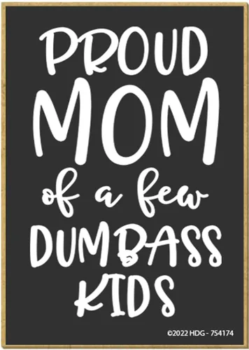 Honey Dew Gifts, Proud Mom of a Few Dumbass Kids, 2.5 x 3.5 pulgadas, fabricados en Estados Unidos, imanes para refrigerador, frases divertidas,