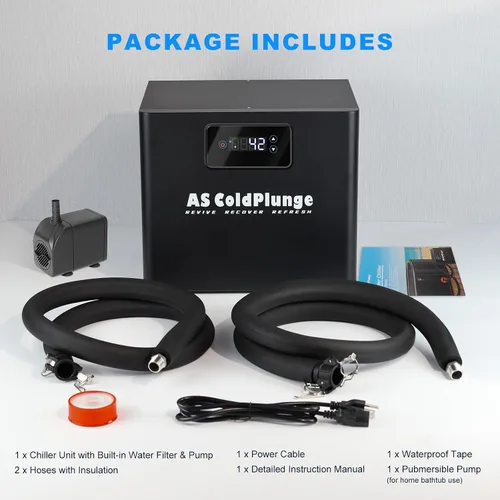 Miniatura 7 de AS ColdPlunge Enfriador de baño de hielo y kit de bañera de inmersión fría, enfriador de inmersión en frío de 1/3 HP con bomba y filtro integrados