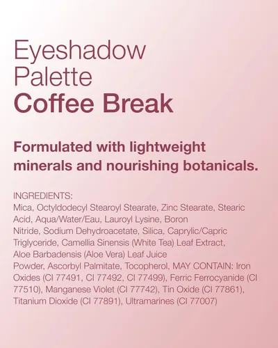 Miniatura 10 de Mineral Fusion Paleta de sombras de ojos Maquillaje vegano con acabados mate, satinado y brillante Fórmula natural y ligera (Coffee Break)