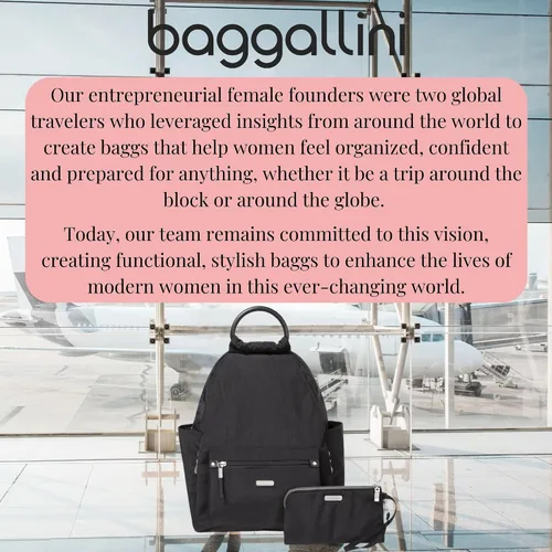Miniatura 8 de Baggallini Mochila todo el día para mujer con pulsera de teléfono RFID, Negro, talla única
