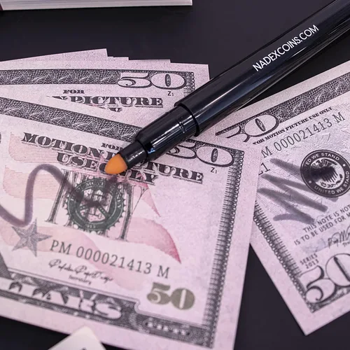 Miniatura 4 de Nadex Bolígrafo falsificado, fácil de deslizar, dorado para real, negro para falsificaciones, detecta facturas falsificadas (paquete de 1)