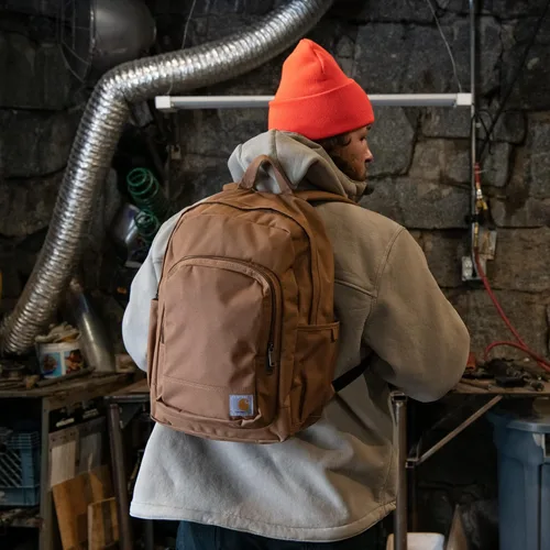 Miniatura 6 de Carhartt Essentials - Mochila con funda para laptop de 17 pulgadas para viajes, trabajo y escuela, Negro, talla única , Essentials - Mochila
