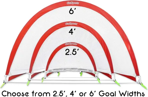 Miniatura 5 de GoSports Porterías de fútbol portátiles desplegables para patio trasero – Niños y adultos – Juego de dos redes con conos de entrenamiento