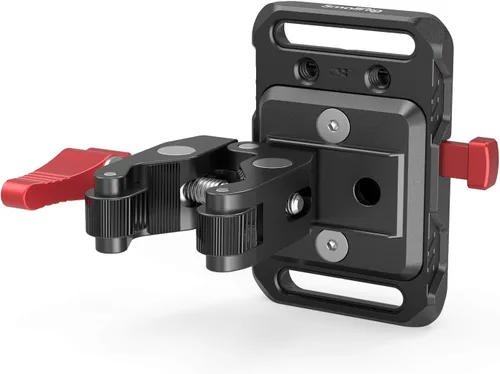 SmallRig Mini placa de batería de montaje en V, placa de batería de montaje en V con abrazadera en forma de cangrejo para fuente de alimentación de