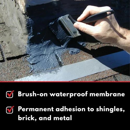 Miniatura 2 de ChimneySaver FlashSeal Sellador elastomérico para chimenea de techo, sellador flexible e impermeable, 1 galón (negro)