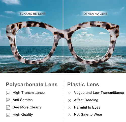 Miniatura 7 de Oprah Style - Lentes de lectura para mujer, de gran tamaño, con bloqueo de luz azul, para lectura de computadora con bisagra de resorte