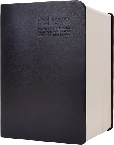 Miniatura 11 de SAYEEC Diario grueso A5 de 720 páginas, cuaderno grande de cuero con rayas, 360 hojas, cuaderno de escritura con bolígrafo, juego de regalo, diario