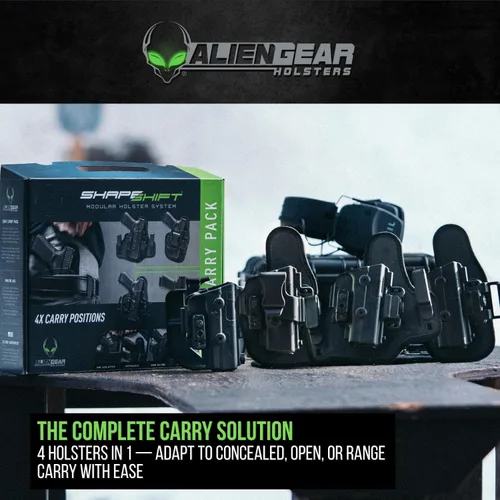 Miniatura 3 de Alien Gear Shapeshift Core Carry Pack Funda - Funda 4 en 1, IWB, Apéndice, Pala OWB y Correa OWB Incluidas - Transporte Cerrado y Abierto
