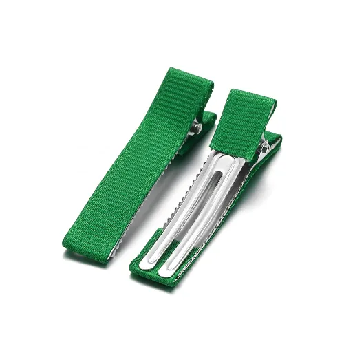 Miniatura 12 de 10 unids/lote plana de una sola punta de metal cocodrilo dientes clip de pelo pasadores color caramelo horquillas para bricolaje joyería base Negro