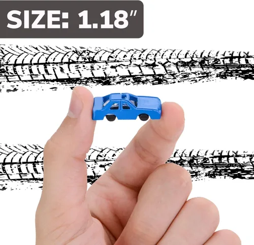 Miniatura 2 de Mini autos para niños – Juguetes de plástico para automóviles a granel – Rellenos de huevos de Pascua – 25 piezas de autos pequeños – Pequeños