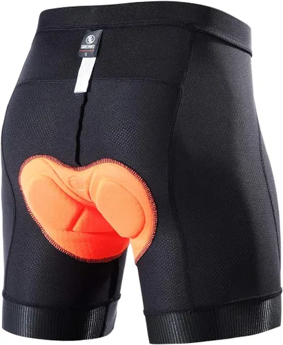 Miniatura 5 de Souke Sports Pantalones cortos de ciclismo para hombre, con acolchado 4D para bicicleta, MTB Liner Shorts con agarre antideslizante en las piernas
