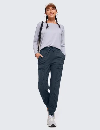 Miniatura 3 de CRZ YOGA Pantalones deportivos ligeros de entrenamiento para mujer, pantalones casuales de cintura alta para correr al aire libre con bolsillos