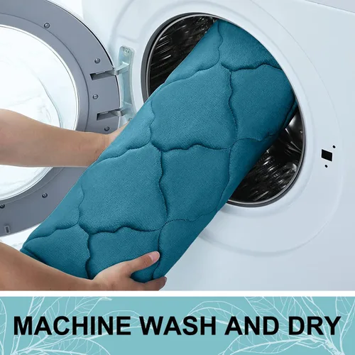 Miniatura 7 de OLANLY Alfombra de baño de espuma viscoelástica de 47 x 24 pulgadas, ultra suave y absorbente, antideslizante, cómoda, lavable a máquina, para suelo
