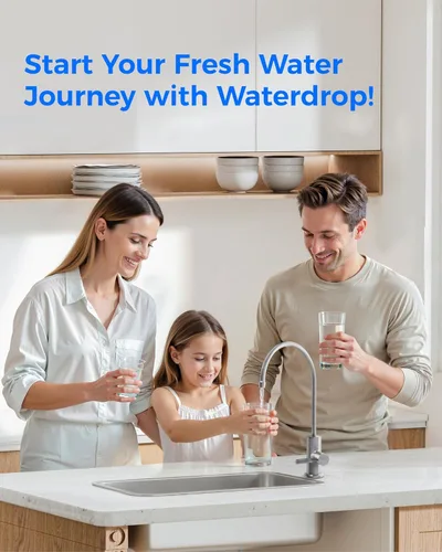 Miniatura 9 de Waterdrop Grifo de agua potable, grifo de ósmosis inversa, grifo de filtro de agua para fregadero de barra de cocina, mango único, fácil de Acero