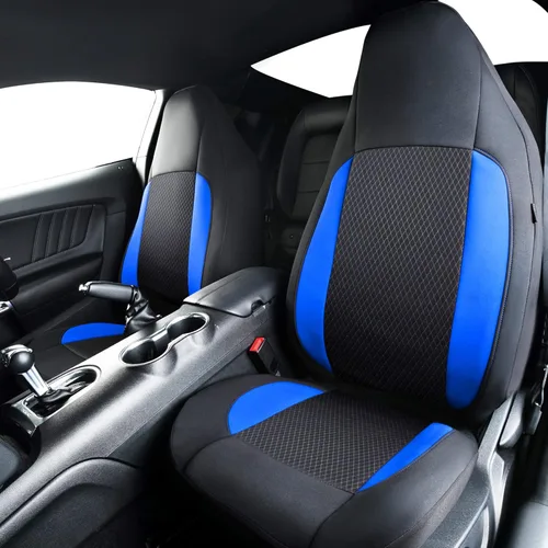 Miniatura 5 de CAR-GRAND Fundas para los dos asientos delanteros del auto, de ajuste universal, deportivas, impermeables de neopreno, con respaldo alto
