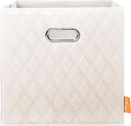 Miniatura 2 de Juego de 2 cestas de almacenamiento plegables beige