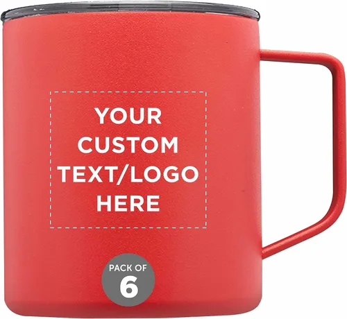 Miniatura 23 de Kenai - Tazas de viaje personalizadas con recubrimiento en polvo, 13.5 onzas, juego de 6, paquete personalizado a granel, doble pared, perfectas
