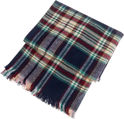 Miniatura 2 de Plaid Blanket Scarf Winter Fall Scarfs for Women Warm Soft Chunky Oversized Tartan Shawls Wraps Scarves