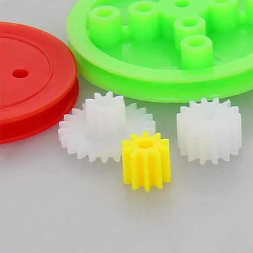 Miniatura 6 de Fielect Kit de engranajes de plástico 43pcs con accesorios surtidos para robot motor DC