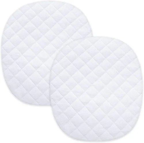 Miniatura 12 de Funda de colchón impermeable compatible con moisés Breeze Plus de 4moms (no juego), 2 unidades, superficie de bambú ultra suave, transpirable
