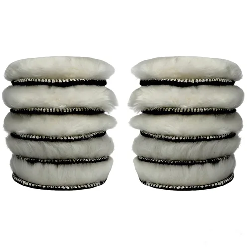 Miniatura 9 de Gracefur 2 almohadillas de pulido de lana de cordero de 7 pulgadas con gancho y bucle trasero, almohadillas suaves de piel de oveja de 7 pulgadas