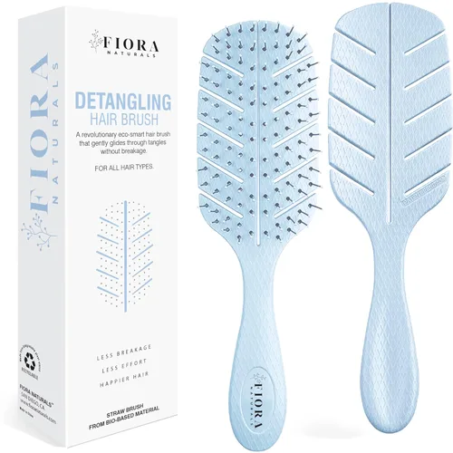 Miniatura 15 de Cepillo Desenredante de Fiora Naturals - Cepillo desenredante 100% ecológico con cerdas ultrasuaves - Se desliza a través de los enredos