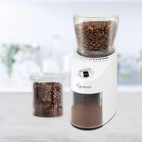 Miniatura 2 de Capresso Infinity Plus Molinillo de Rebabas Cónicas, Blanco