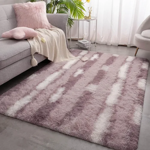 Miniatura 31 de Merelax Alfombra Moderna Suave y Esponjosa Shaggy para Dormitorio Sala de Estar Decoración de Sillas Pequeñas Alfombras Tapetes para Pies Piso, Verde