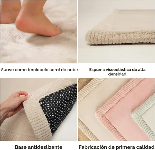 Miniatura 3 de Hakuna Matte - Alfombra de juego prémium para bebé de terciopelo coral ultrasuave con espuma viscoelástica, antideslizante, resistente al agua,