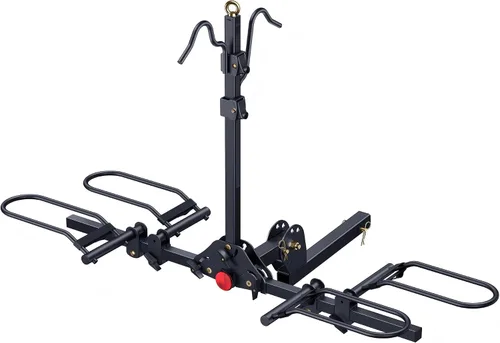 Miniatura 10 de Young - Portabicicletas para 2 bicicletas, plataforma para montaje en autos, camiones y minivans, compatible con bicicletas con ruedas de hasta 5